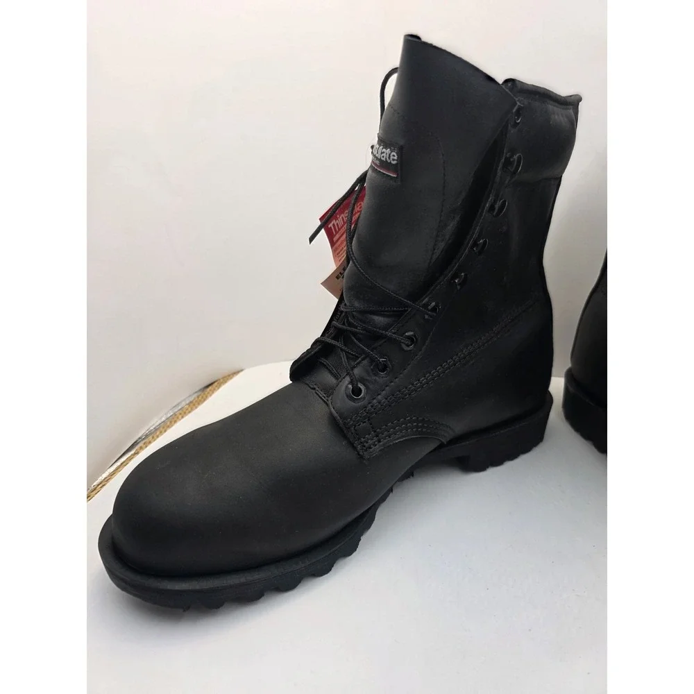 Lehigh Safety Toe EH Work Boots Mens 11 Wide Leather 3M Thinsulate USA
